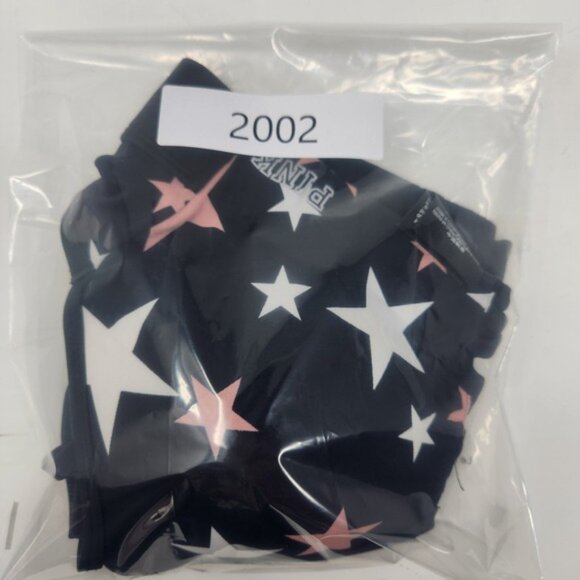 Victoria's Secret Pink Ultimate Strappy Push-Up Sports Bra SMALL Black & Stars - Picture 3 of 6